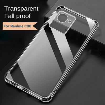 Picture of Realme C30 Shockproof Bumper Case With Clear Soft Tpu Protective Phone Cover For Realme C30 Anti-Scratch - Camera - Phone Back Cover