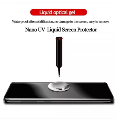 Picture of For VIVO V27/27 pro HD Curved UV High QualityTempered Glass Screen Protector One minute brand UV