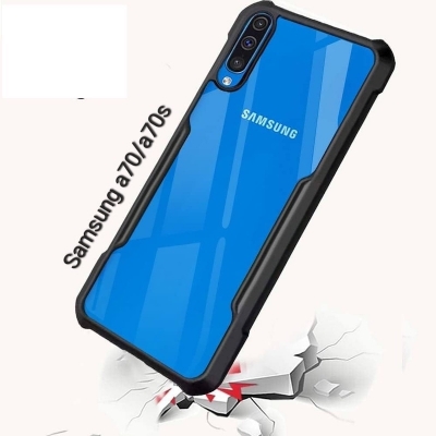 Picture of For Samsung Galaxy A70 / A70S Shockproof TPU Bumper Hard Clear Acrylic Mobile Phone Case For Samsung A70 Back Cover