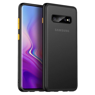 Picture of Samsung Galaxy S10 Plus Translucent Hard Matte Case with Soft Edges, Shockproof Smooth Matte Feel Touch Smoke Case Cover - Camera