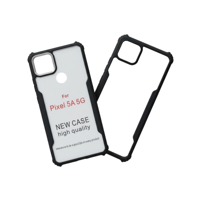 Picture of Google Pixel 5a 5G Edge-Reinforced Shockproof Cushion Back Clear Hybrid Transparent Hard Cover Casing