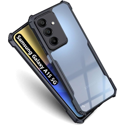 Picture of For Samsung Galaxy A15 5G - Transparent Silica Gel Matte ShockProof Slim Thin Back Cover Phone Case With Bumper