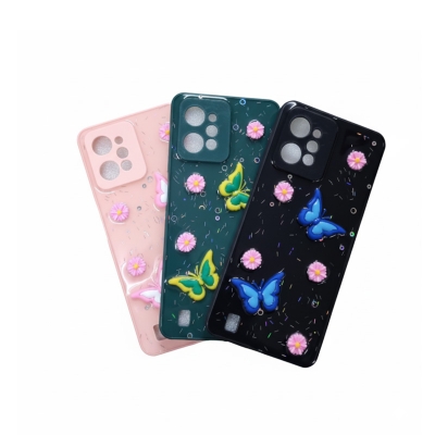 Picture of Realme C31 4G - Camera Protection Bling Sequin Glitter Middle Beads Fashionable Soft Silicone Ladies Back Case Cover