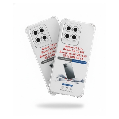 Picture of For Honor 70 Lite/Honor X8/Honor X6 Shockproof Transparent Liquid Crystal Clear Long Time Use Soft Premium Protective Back Cover