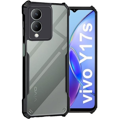 Picture of for Vivo Y17s Clear Case Shockproof Transparent Hard Phone Back Cove