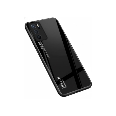 Picture of For OPPO A16 Case Gradient Phone Back Hard Glass Cover