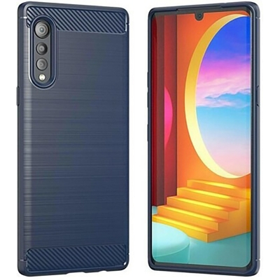 Picture of LG Velvet / LG Velvet 5G / LG Velvet 5G UW Shockproof Soft Premium Quality Carbon Fiber Back Cover