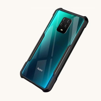 Picture of For Redmi Note 9 Pro / Redmi Note 9S / Redmi Note 9 Pro Max  : -Shockproof Cushion Back Transparent Hard Cover Casing - Phone Back Cover - Redmi Note 11 Back Cover