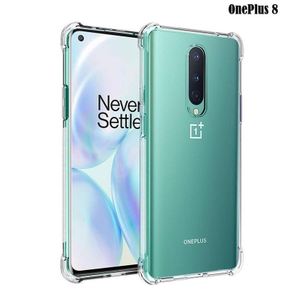 Picture of Oneplus 8 (1+8) Luxury Shockproof Silicone Clear Airbag Tpu Transparent Protective Cover - Phone Back Cove