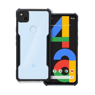 Picture of For Google Pixel 4A (4G ) shockproof Transparent PC TPU Bumper Grade Rugged phone case