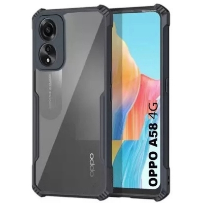 Picture of For OPPO A58 4G Shockproof TPU Bumper Hard Clear Acrylic Mobile Phone Case FoR Oppo A78 4G Back Cover