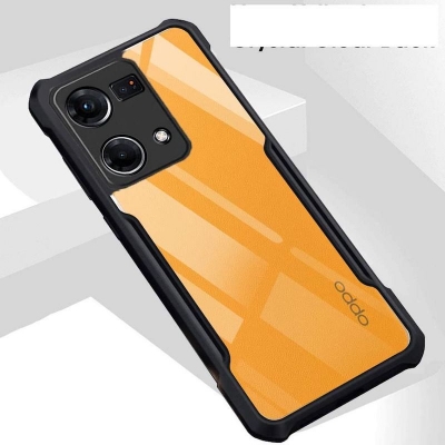 Picture of For Oppo F21 Pro 4G / Oppo Reno 7 4G Edge-Reinforced Shockproof Cushion Back Clear Hybrid Transparent Hard Cover Casing