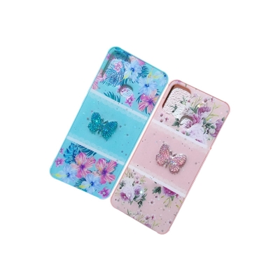 Picture of Ladies Case For Realme C17 / Realme 7i 3D Hello Cartoon Fixed Glitter Quicksand Phone Case For Realme 7i / Realme C17 Back Cover