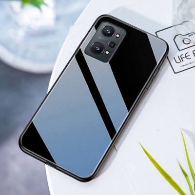 Picture of For Realme C31 Shockproof Gradient Tempered Glass Back Soft Silicone Edge Case / Cover
