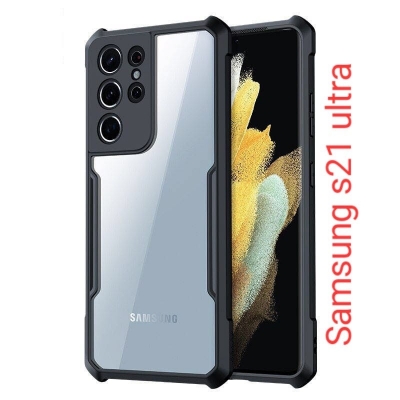 Picture of For Samsung Galaxy S21 Ultra 5G / Samsung Galaxy S30 Ultra dge-Reinforced Shockproof Cushion Back Clear Hybrid Transparent Hard Cover Casing