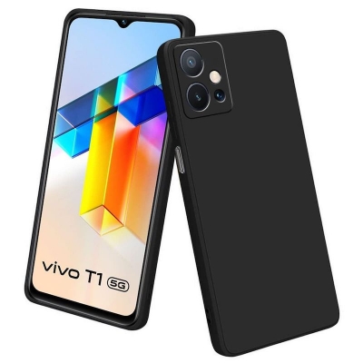 Picture of For Vivo Y75 5G / Vivo T1 5G Heavy Strong Liquid Silicone Soft Gel Rubber Shockproof Back Cover - Camera - Phone Back Cover