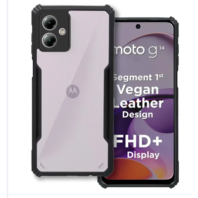 Picture of For Motorola Moto G14 Luxury Raised Edges Protect Camera And Screen Xund Shockproof Transparent Durable And Reliable Clear Phone Back Covers