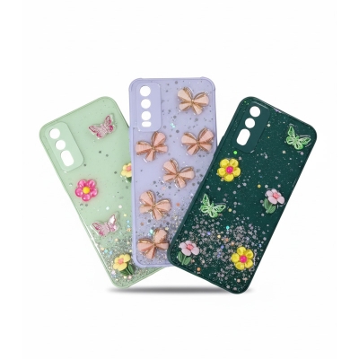 Picture of For Vivo Y20 / Vivo Y20I / Vivo Y20 G / Vivo Y20S / Vivo Y12S / Vivo Y12A Flexible Pc Butterfly Fashionable Ladies Back Cover With Camera Protection - Phone Back Cover