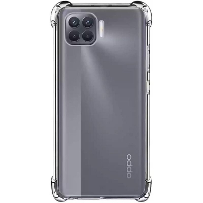Picture of For Oppo F17 / Oppo A73 Edge-Reinforced Shockproof Cushion Back Clear Hybrid Transparent Soft Silicon Cover Casing