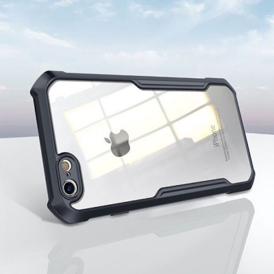 Picture of For Iphone 6 / 6S - Luxury Transparent Crystal Ultra Thin Light Weight Stylish Slim Shockproof Camera Bumper Protective Xundu Cover - Phone Back Cover