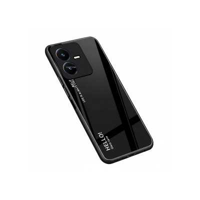 Picture of For VIVO Y22s / VIVO Y22 Shockproof Gradient Tempered Glass Back Soft Silicone Edge Case Cover