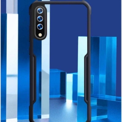 Picture of For Samsung A50 / Samsung A30S / Samsung A50S Edge-Reinforced Shockproof Cushion Back Clear Hybrid Transparent Hard Cover Casing - Back Cover