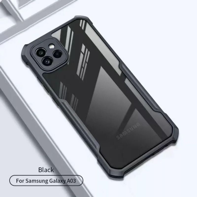 Picture of For Samsung Galaxy A03 Edge-Reinforced Shockproof Cushion Back Clear Hybrid Transparent Hard Cover Casing - Back Cover