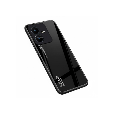 Picture of For VIVO Y22s / VIVO Y22 Shockproof Gradient Tempered Glass Back Soft Silicone Edge Case Cover