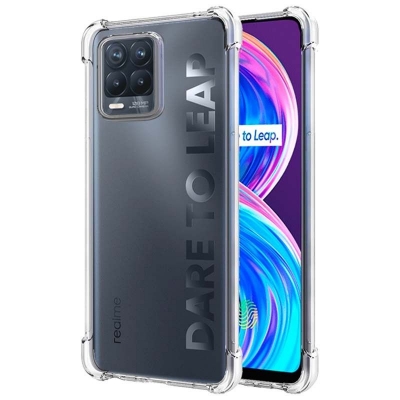 Picture of Realme 8 4G Premium Silicone Case Crystal Clear Soft TPU Ultra-Thin Transparent Flexible Protective Mobile Phone Back Cover