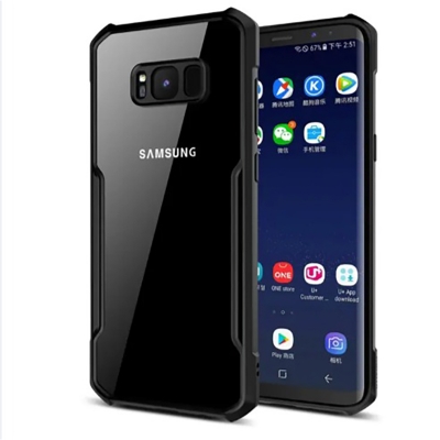 Picture of For Samsung Galaxy S8 plus- Luxury xnddhu Trendy Stylish Shockproof Camera Bumper Protective Smoky Transparent Back Cover Case