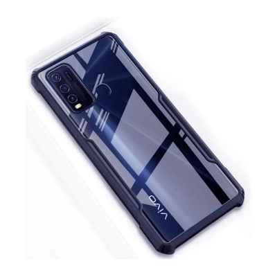 Picture of For Vivo Y30 / Vivo Y50 Edge-Reinforced Shockproof Cushion Back Clear Hybrid Transparent Hard Cover Casing - Back Cover