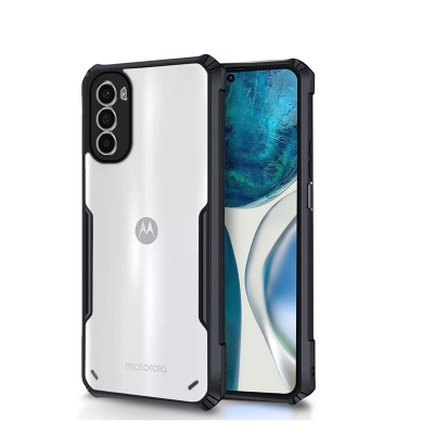 Picture of For Motorola Moto G52 / G82 5G / G62 Back Cover Clear  Back  Full Camera Protection | Bumper Back Case (Black) Phone Cases