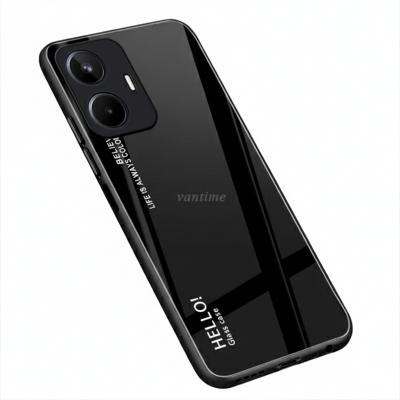 Picture of For Realme C55 Case Gradient Phone Back Hard Glass Cover