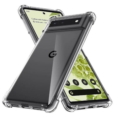 Picture of For Google Pixel 6A TPU Back Cover Shockproof Silicone Bumper - Transparent