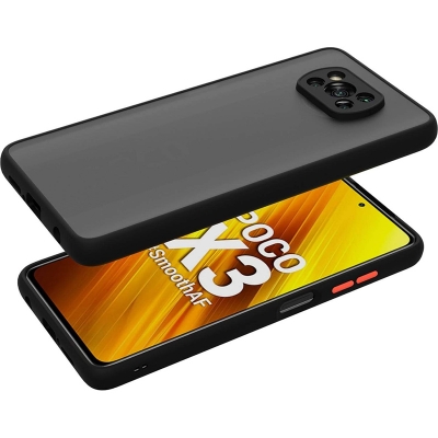 Picture of For Xiaomi Poco X3 NFC / Poco X3 / Poco X3 Pro - Luxury Matte Trendy Stylish Shockproof Camera Bumper Protective Smoky Transparent Back Cover Case