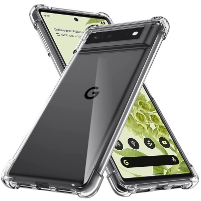Picture of Google Pixel 6 Luxury Shockproof Silicone Clear Airbag TPU Transparent Protective Cover