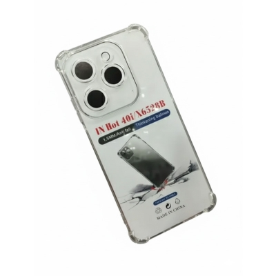 Picture of For Infinix Hot 40i Soft Silicon Bumper transparent Case Back Cover