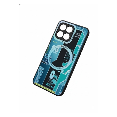 Picture of For Honor X6 / Honor X8 5G Chrome Back Cover Compatible with Ring Logo Cut Pattern Electroplating Shockproof Cover Phone Caes