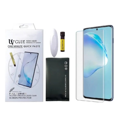 Picture of For vivo V29/ vivo V29 Pro One Minute UV Glass Light Adhesive Full Glue Curved Glass Screen Protector Transparent