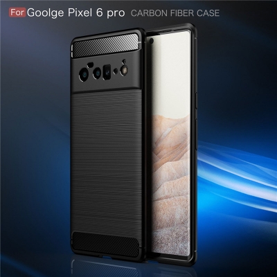 Picture of For Google Pixel 6 Pro Phone Case Luxury Carbon Fiber Skin Soft Silicone Cover Case For Google Pixel 6 Pro Phone Case