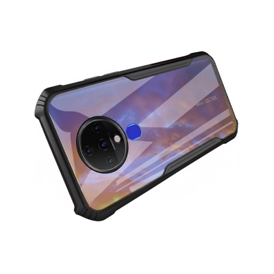 Picture of For Tecno Spark 6 Shockproof TPU Bumper Clear Acrylic Mobile Phone Case For Tecno Spark 6 Back Cover