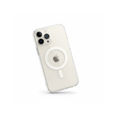 Picture of For iPhone 13 Pro Max Anti Yellow Magsafe Magnetic Wireless Charging Case Clear Transparent Shockproof Back Cover