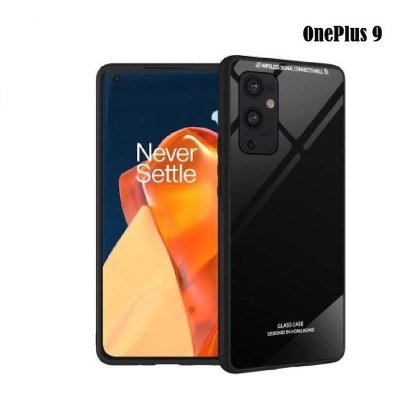 Picture of OnePlus 9 (1+9) Luxury Glass Back Case Cover with Inbuilt Full Camera Protection and Anti-Slip Grip Stunning Design