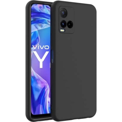 Picture of Back Cover for Vivo Y21, Vivo Y21 2021, Vivo Y33s (Black, Transparent)