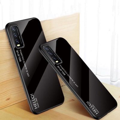Picture of VIVO Y20 / VIVO Y20S / VIVO Y20i - (100% Premium Quality) DESIGNED IN HONG KONG Scratchproof Tempered Glass Case Back Cover Casing ..