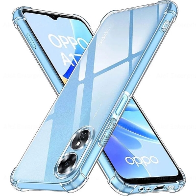 Picture of For Oppo A17 4G Soft TPU Clear Transparent Shockproof Airbag Back Cover Case