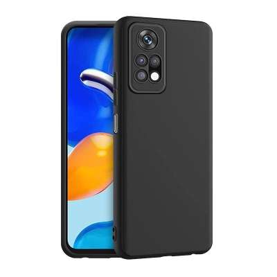 Picture of For Xiaomi Redmi Note 11s 4G/ Note 11 4G Premium Silicone Matte Soft Phone Case - Black - Phone Back Cove