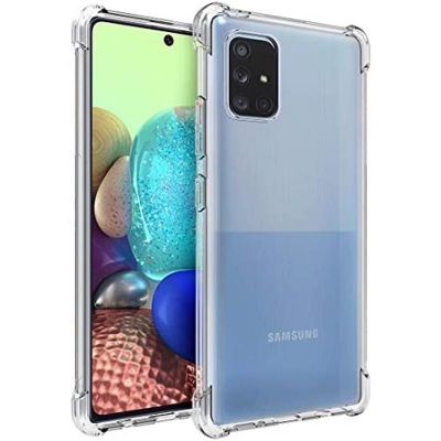 Picture of Samsung Galaxy A71 4G/5G Premium Silicone Case Crystal Clear Soft TPU Ultra-Thin Transparent Flexible Protective Mobile Phone Back Cover