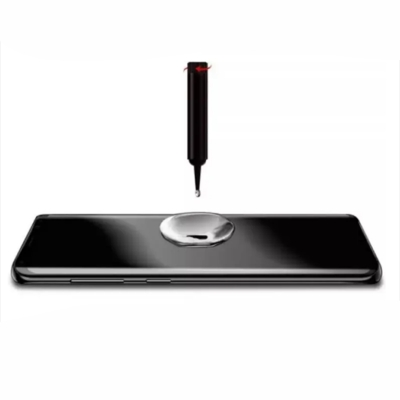 Picture of Oppo Reno 6 Pro 5G  UV Tempered Glass Screen Protector Curved with Liquid Glue and UV Light -Transparent Clear