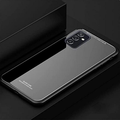 Picture of Samsung Galaxy F23 5G / M23 5G Back Cover |Stylich Back case | Luxurious Toughened Glass Back Case with Shockproof TPU Bumper Case Cover Designed for Samsung Galaxy M23 5G / Galaxy F23 5G